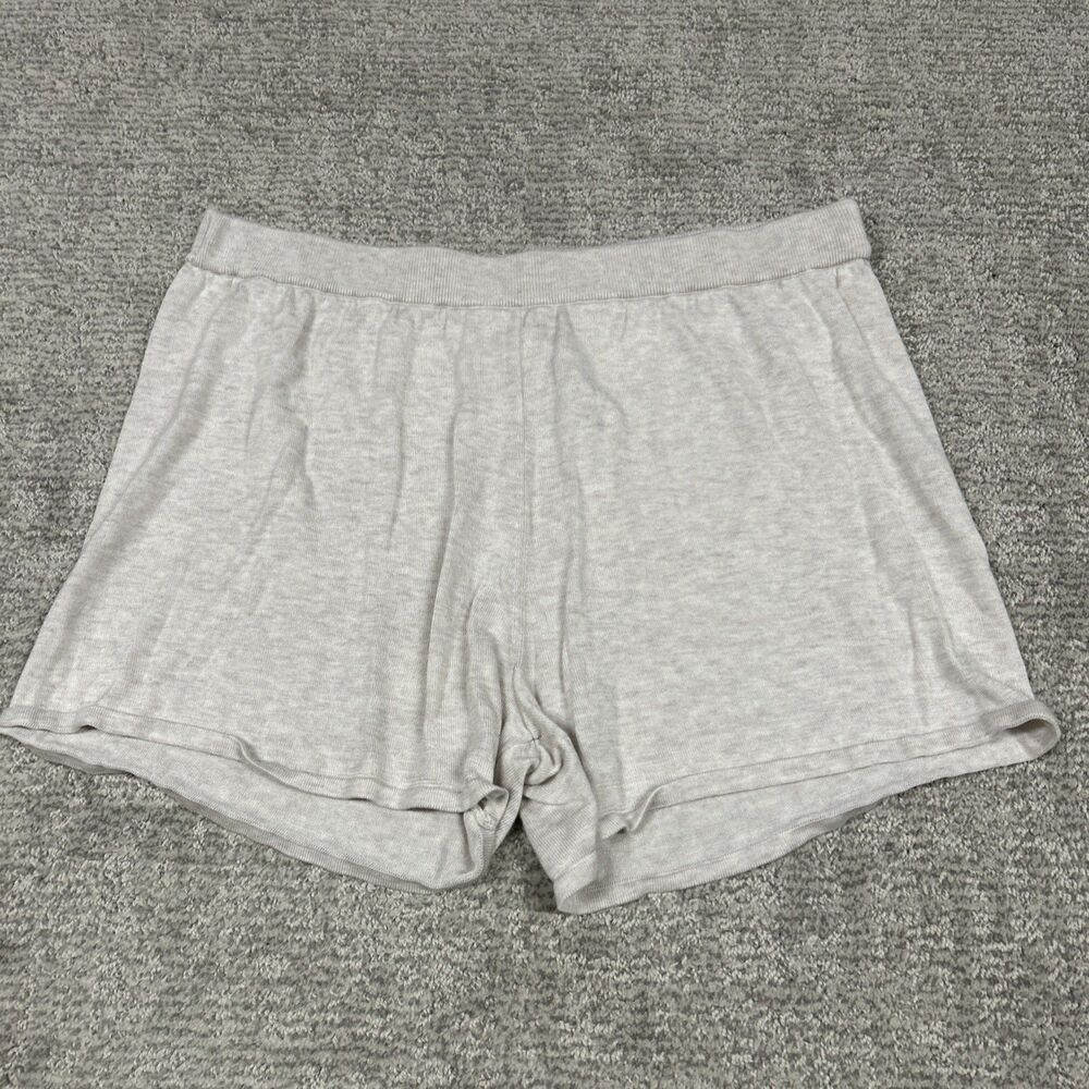 Athleta Daydream Sweater Sleep Shorts Womens Large Wool Blend Cream 985737